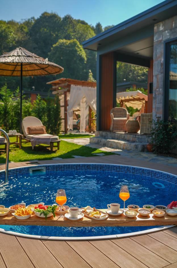 Sapanca Nailiye'de Balayı Çiftlerine Uygun, Özel Havuzlu, Şık Bungalov-41022