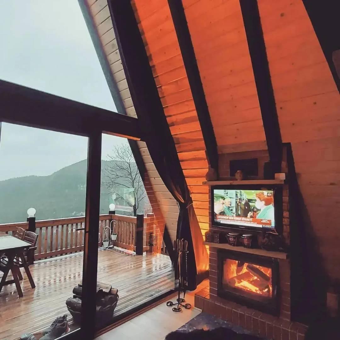 Sapanca'da Eşsiz Doğa Manzaralı, Özel Havuzlu, Kiralık Şık Bungalov-23417