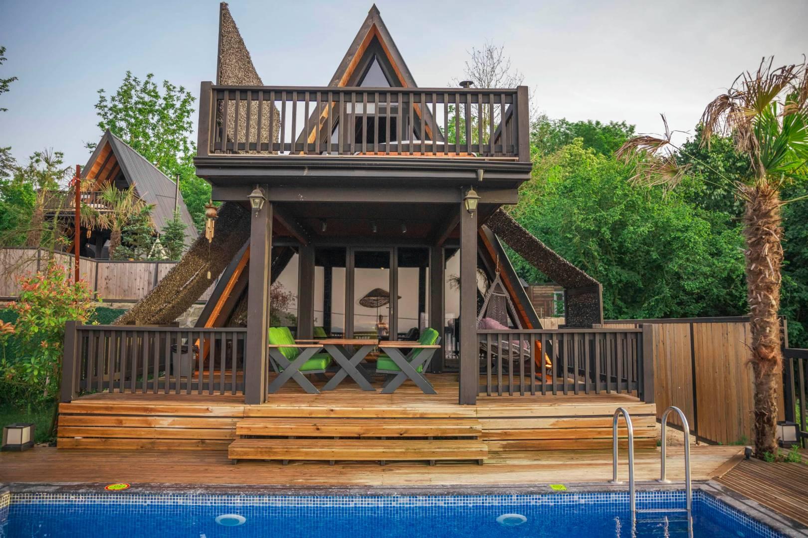 Sapanca'da Muhteşem Doğa İçerisinde, Özel Havuzlu, Lüks Bungalov-40219