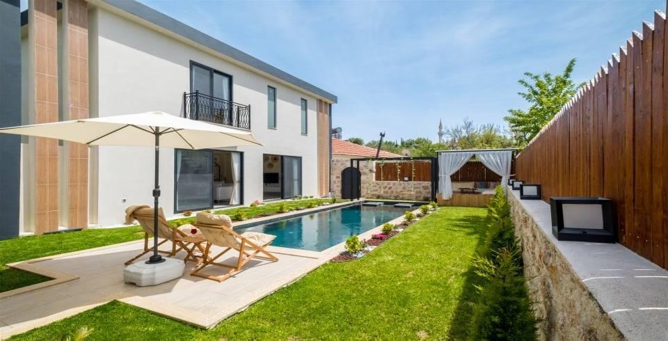 Kaş Sarıbelen'de Huzurlu Doğada, Özel Havuzlu, Balayı Villası-40510