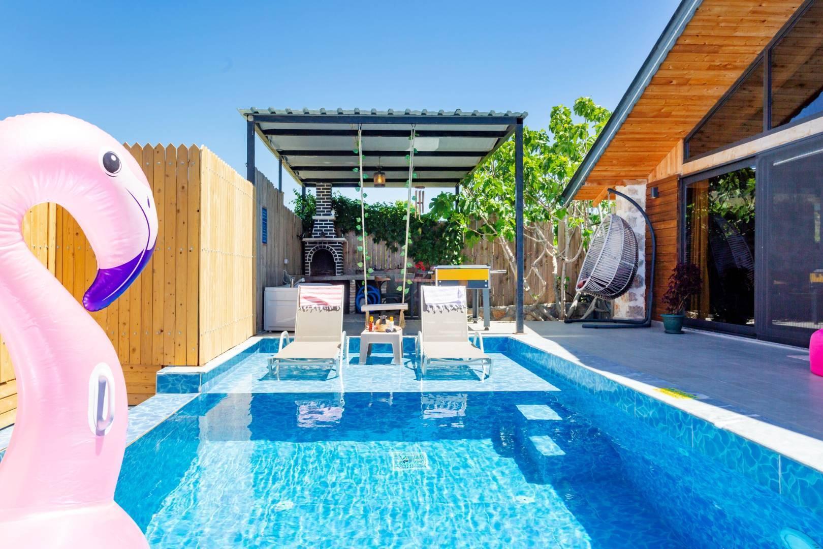 Kaş Sarıbelen'de Doğayla iç içe Konumda, Özel Havuzlu, Balayı Villası-40495