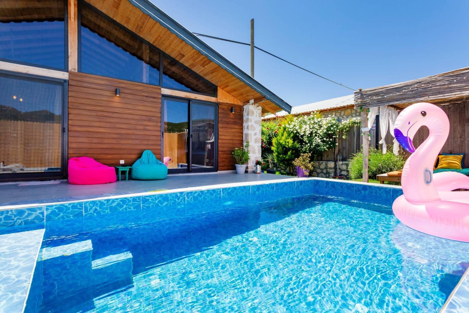 Kaş Sarıbelen'de Doğayla iç içe Konumda, Özel Havuzlu, Balayı Villası-40495