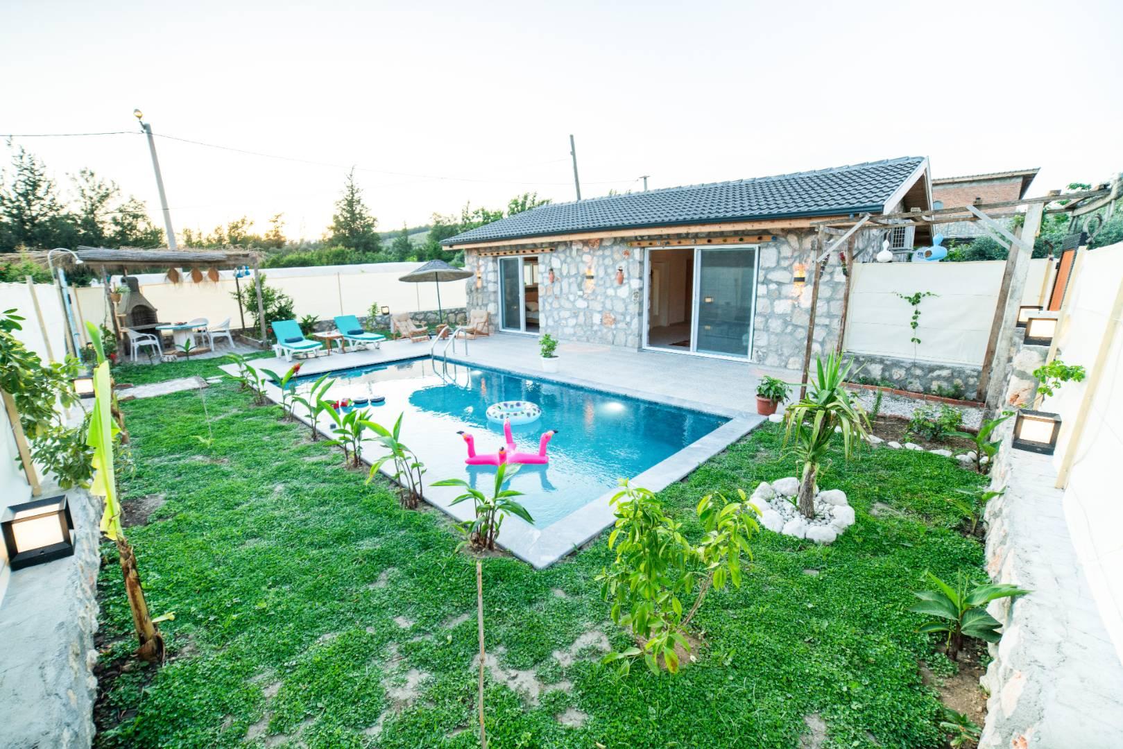 Seydikemer Kayadibi'nde Taş Mimarili, Özel Havuzlu, Balayı Villası-42694