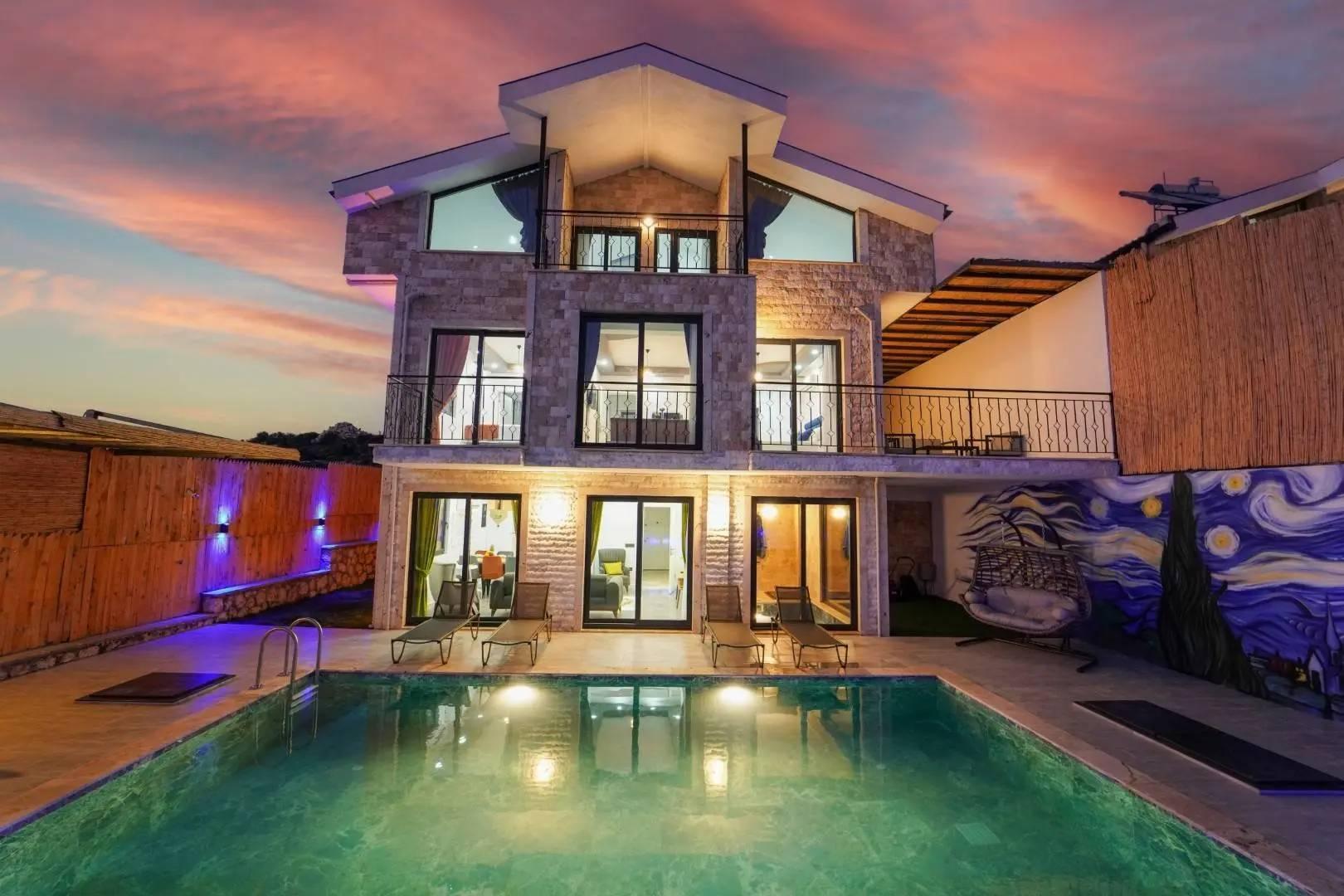 Muğla Seydikemer'de Sakin Konumda, Özel Havuzlu, Saunalı Villa-41561