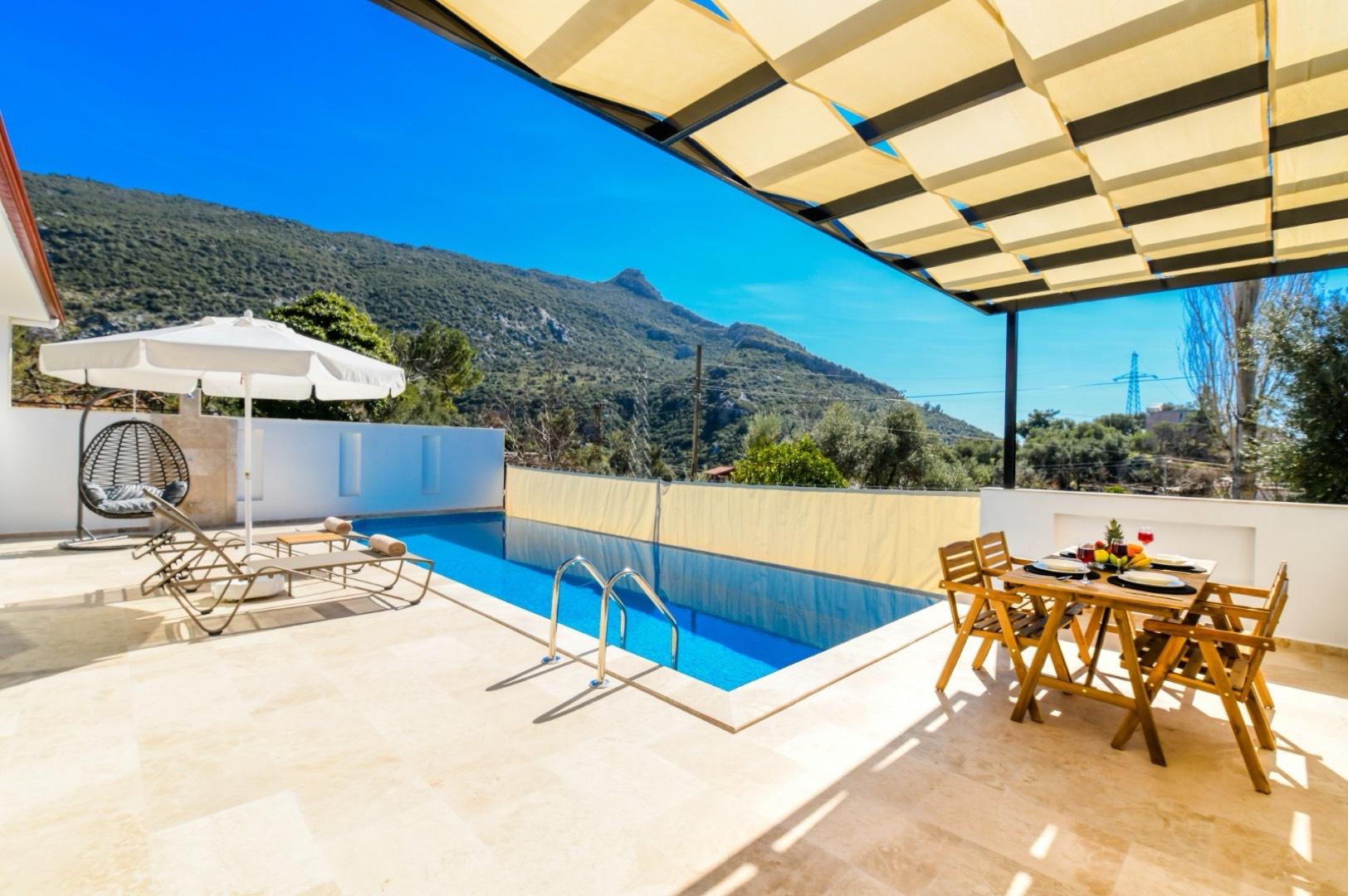 Kaş İslamlar'da Özel Havuzlu, Jakuzili, 1+1, Lüks Balayı Villası-38776