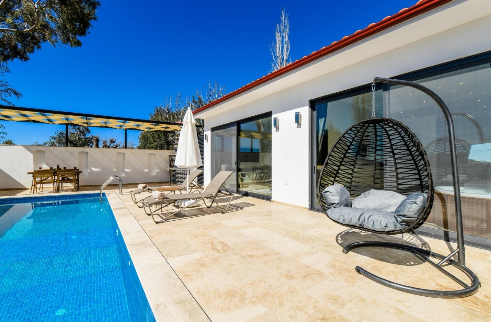 Kaş İslamlar'da Özel Havuzlu, Jakuzili, 1+1, Lüks Balayı Villası-38776