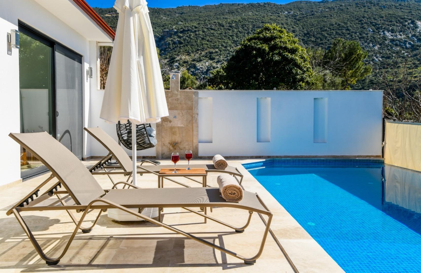 Kaş İslamlar'da Özel Havuzlu, Jakuzili, 1+1, Lüks Balayı Villası-38776