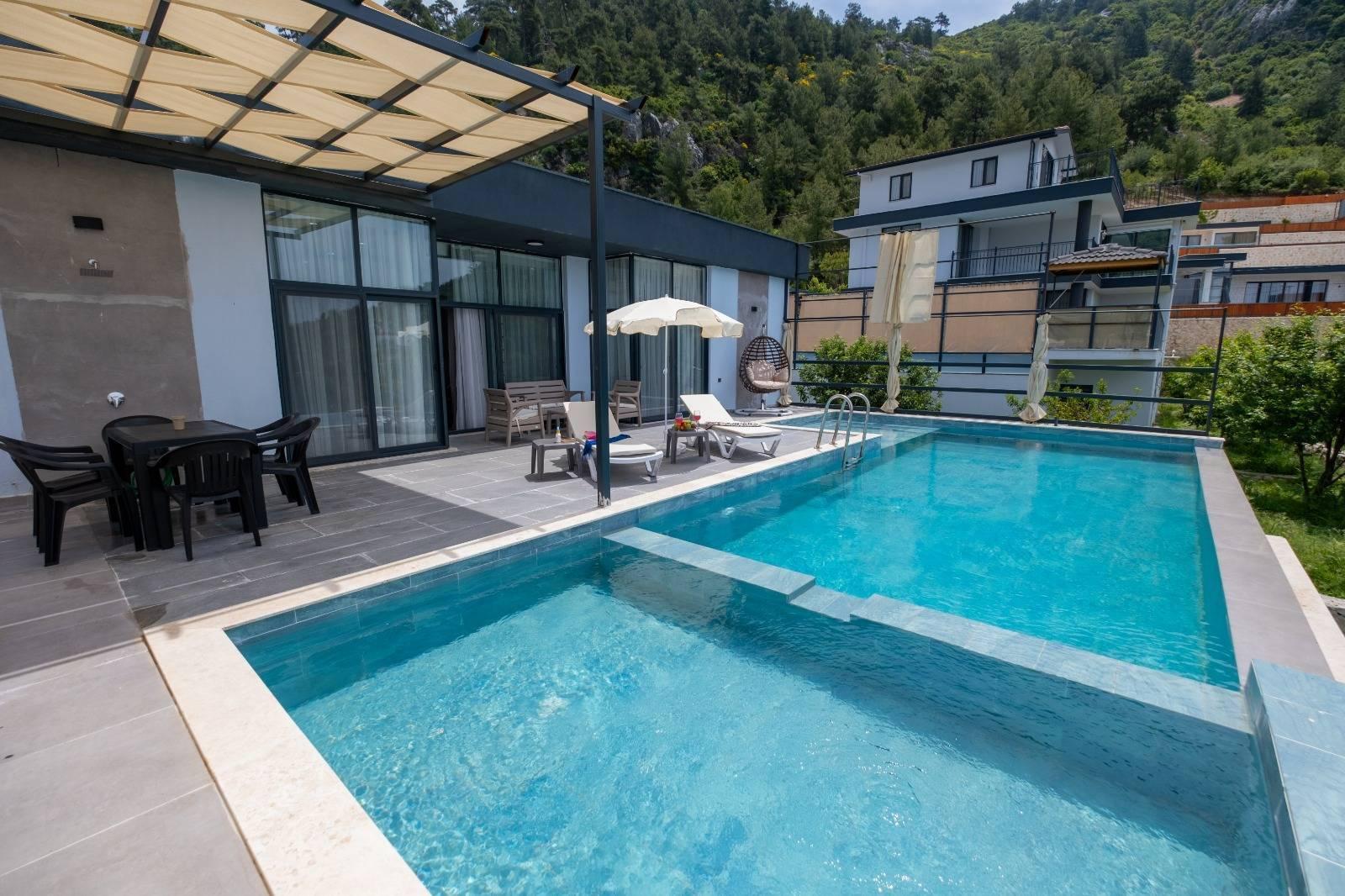 Kaş İslamlar'da Enfes Doğa Manzaralı, Özel Havuzlu, 3+1 Villa-43996