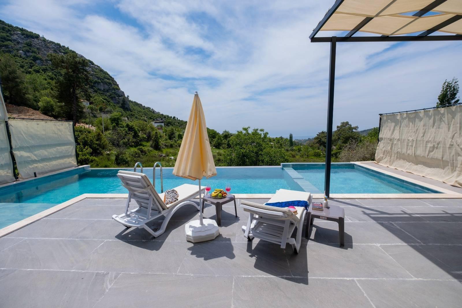 Kaş İslamlar'da Enfes Doğa Manzaralı, Özel Havuzlu, 3+1 Villa-43996